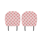 cherry pattern pink background Car Headrest Cover