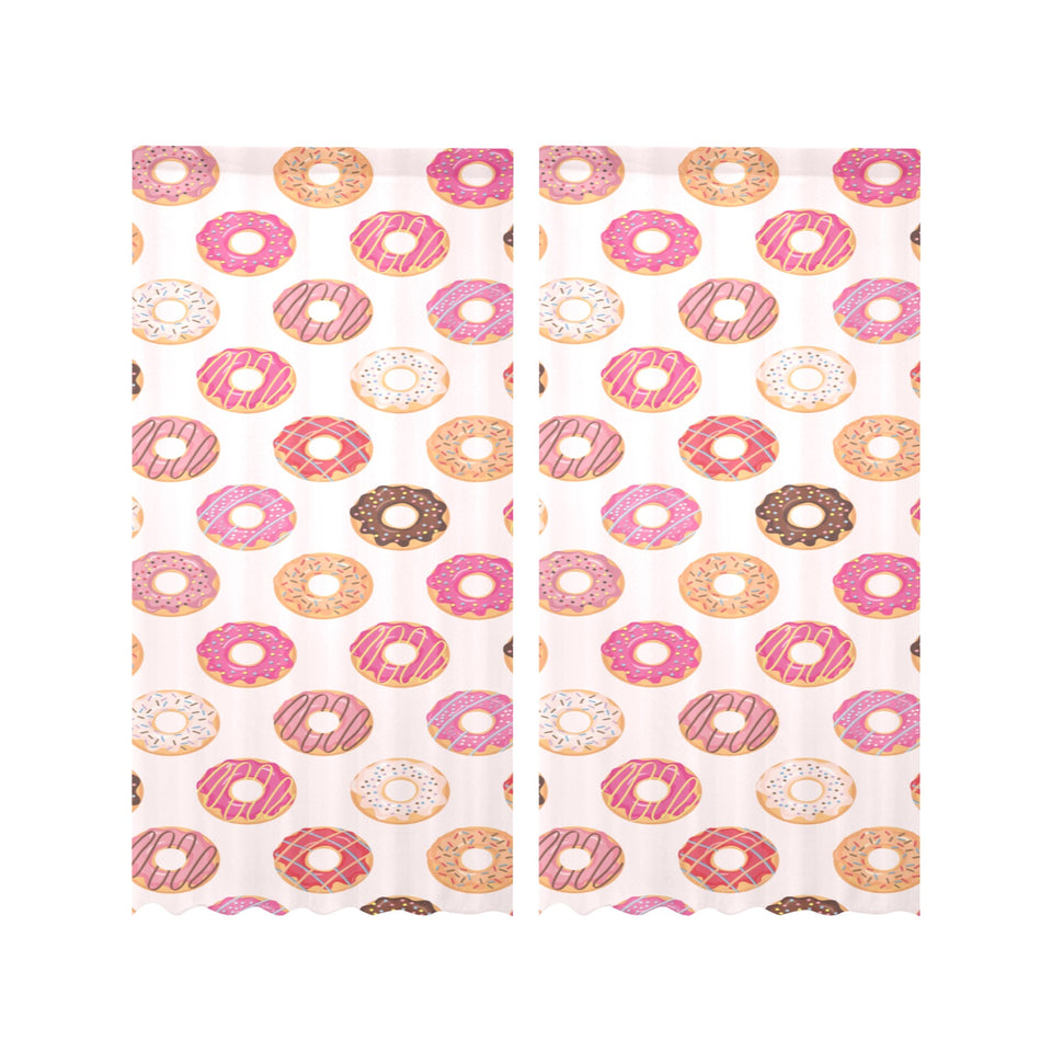 Colorful donut pattern Gauze Curtain