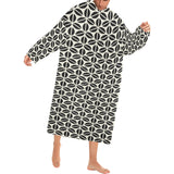 Coffee bean abstract modern pattern Blanket Robe with Sleeves