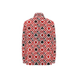 Casino Cards Suits Pattern Print Design 03 Women's Long Sleeve Polo Shirt