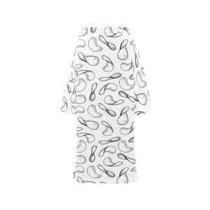 Potato Chips Pattern Print Design 04 Blanket Robe with Sleeves