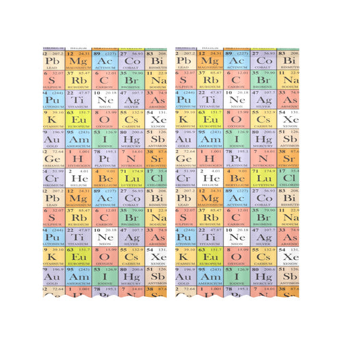 Chemistry Periodic Table Pattern Print Design 01 Gauze Curtain