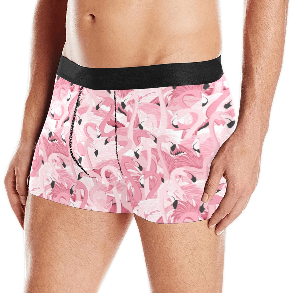 Pink flamingos pattern background Men's All Over Print Boxer Briefs Men's Underwear