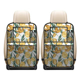 yellow tulips pattern Car Seat Back Organizer