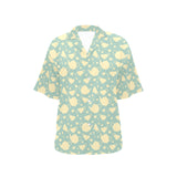 Tea pots Pattern Print Design 02 Women's All Over Print Hawaiian Shirt