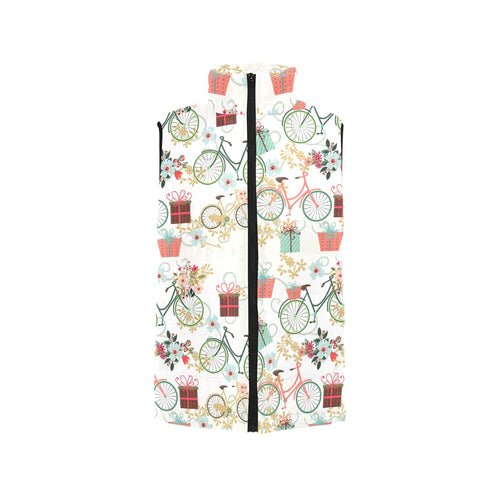 Bicycle Pattern Print Design 05 Men's Padded Vest