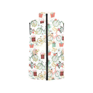 Bicycle Pattern Print Design 05 Men's Padded Vest