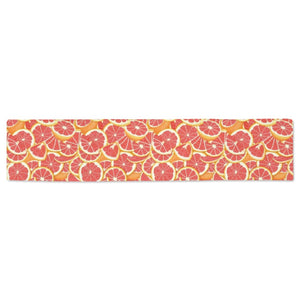 Tropical grapefruit pattern Table Runner