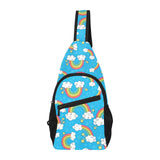 Rainbows Sky Clouds Pattern All Over Print Chest Bag
