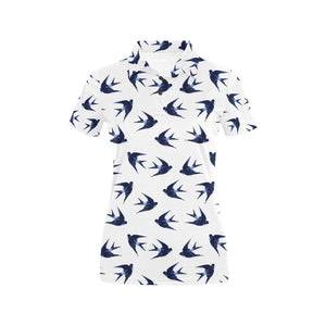 Swallow Pattern Print Design 03 Women's All Over Print Polo Shirt
