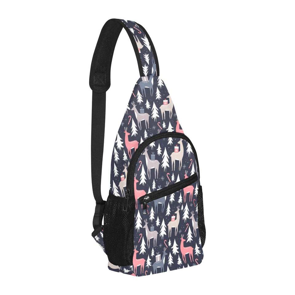 Deers Winter Christmas pattern All Over Print Chest Bag