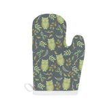 Cute owls leaves pattern Heat Resistant Oven Mitts