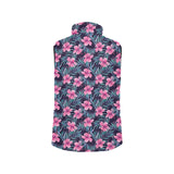 Hibiscus Pattern Print Design 05 Men's Padded Vest