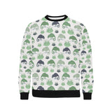 Chameleon lizard succulent plant pattern Men's Crew Neck Sweatshirt