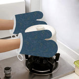 Swordfish Pattern Print Design 02 Heat Resistant Oven Mitts