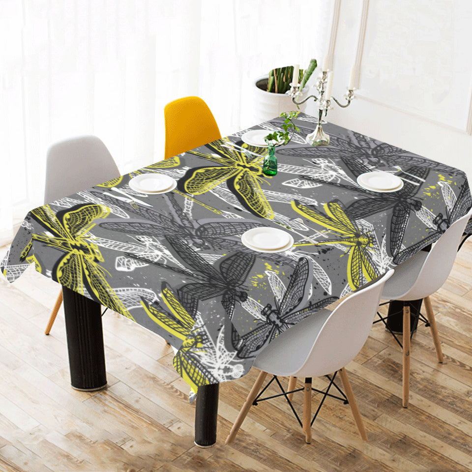 Hand drawn dragonfly pattern Tablecloth