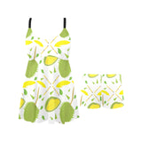Durian pattern background Chest Sexy Pleated Two Piece Swim Dress