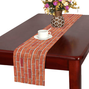 Brick Printed Pattern Print Design 03 Table Runner