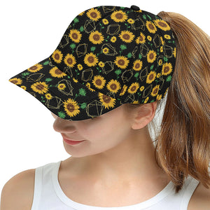 sunflower golden polygonal shapes All Over Print Snapback Cap