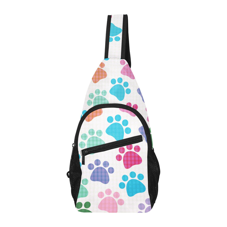 Dog Paws Pattern Print Design 01 All Over Print Chest Bag
