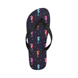 Watercolor colorful seahorse pattern Unisex Flip Flops