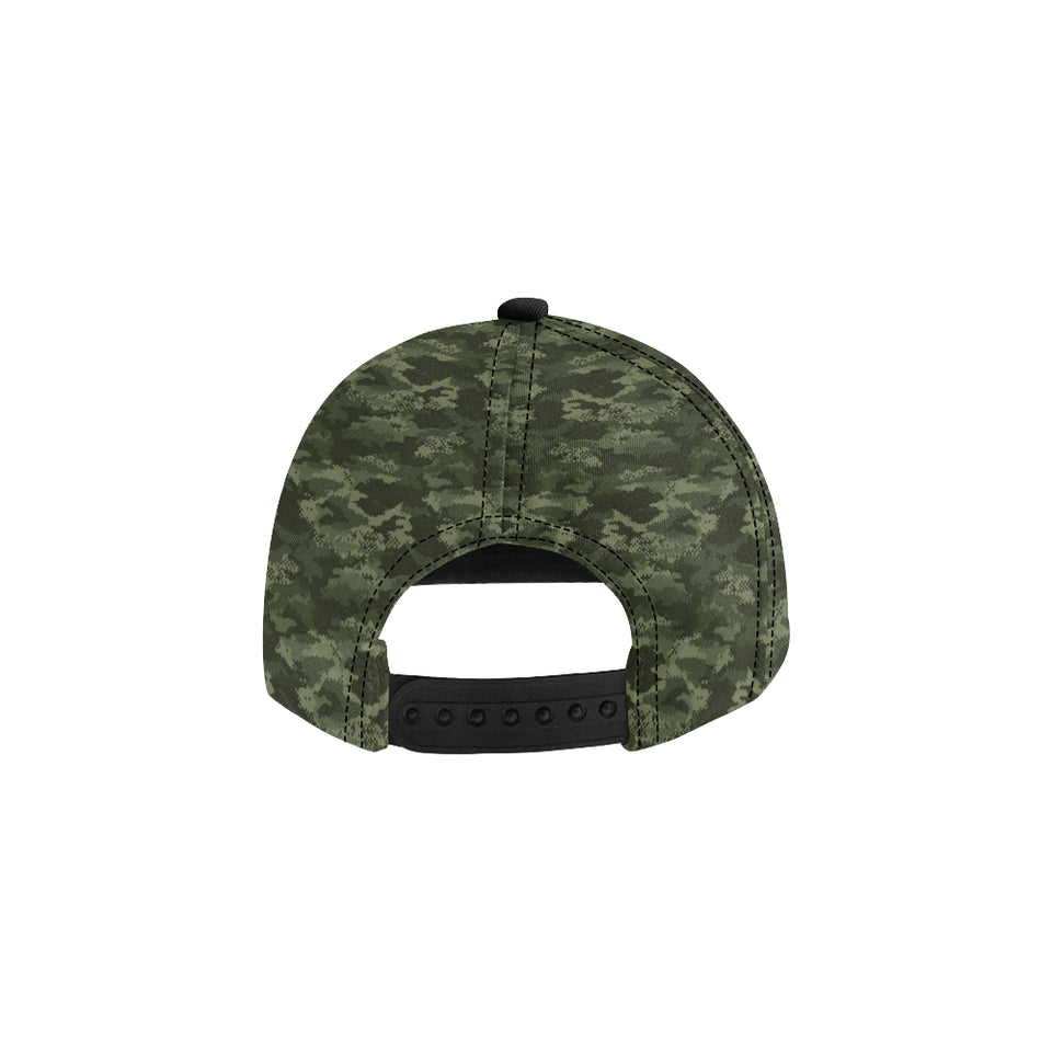 Digital Green camouflage pattern All Over Print Snapback Cap