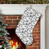 Greyhound Pattern Print Design 01 Christmas Stocking