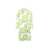 Cucumber slices pattern Men's Long Sleeve Belted Night Robe