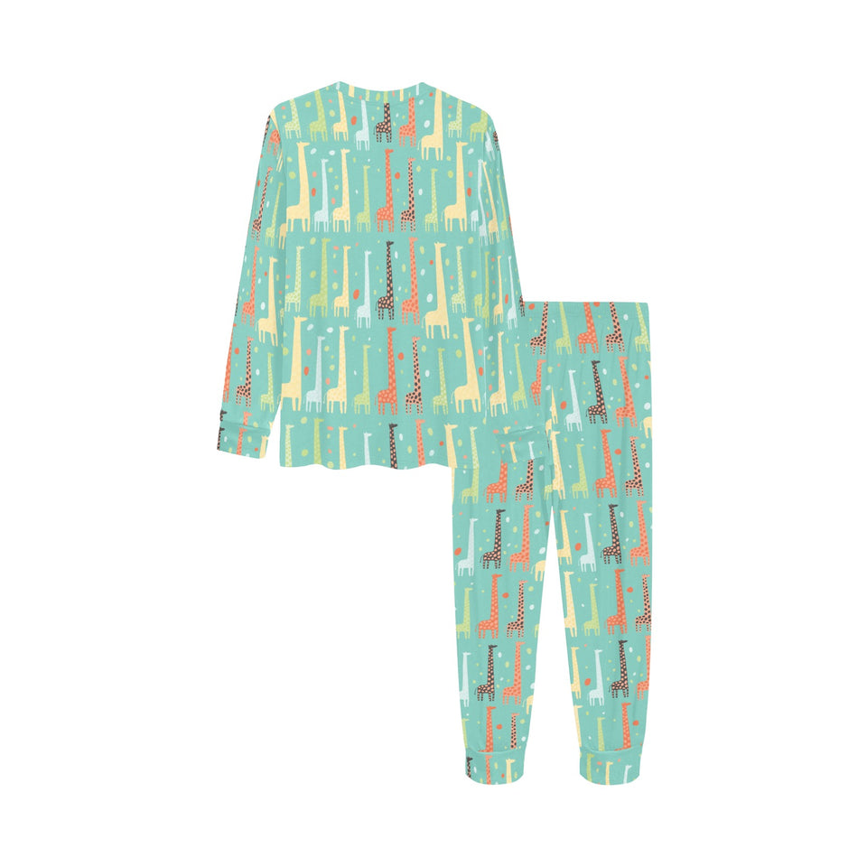 Giraffe Pattern Print Design 01 Kids' Boys' Girls' All Over Print Pajama Set