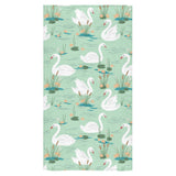 White swan lake pattern Bath Towel