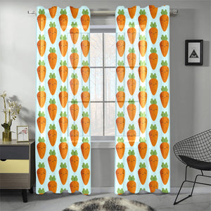 Carrot Pattern Print Design 03 Gauze Curtain