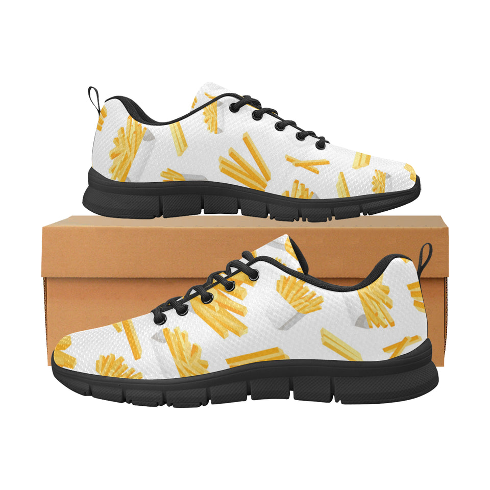 French fries white paper box pattern Women's Sneaker Shoes