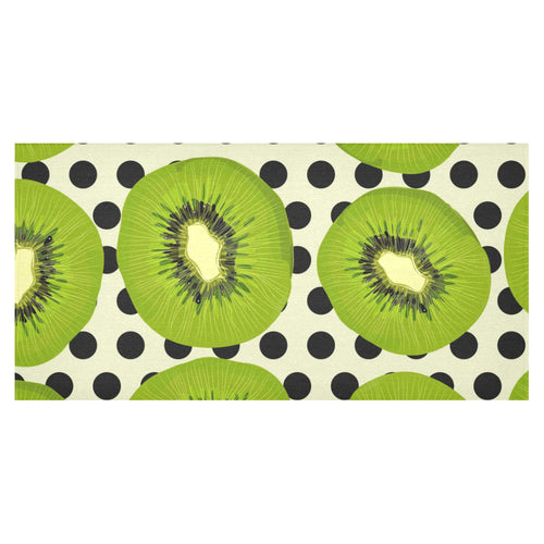 kiwi black dot background Tablecloth