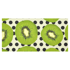 kiwi black dot background Tablecloth
