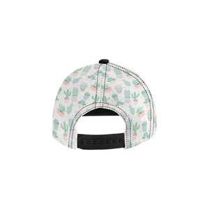 Pastel color cactus pattern All Over Print Snapback Cap