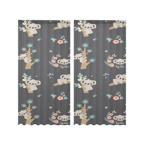 Cute koala pattern Gauze Curtain