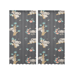 Cute koala pattern Gauze Curtain