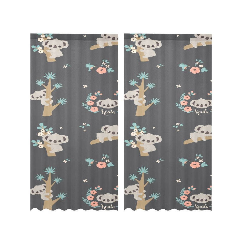 Cute koala pattern Gauze Curtain