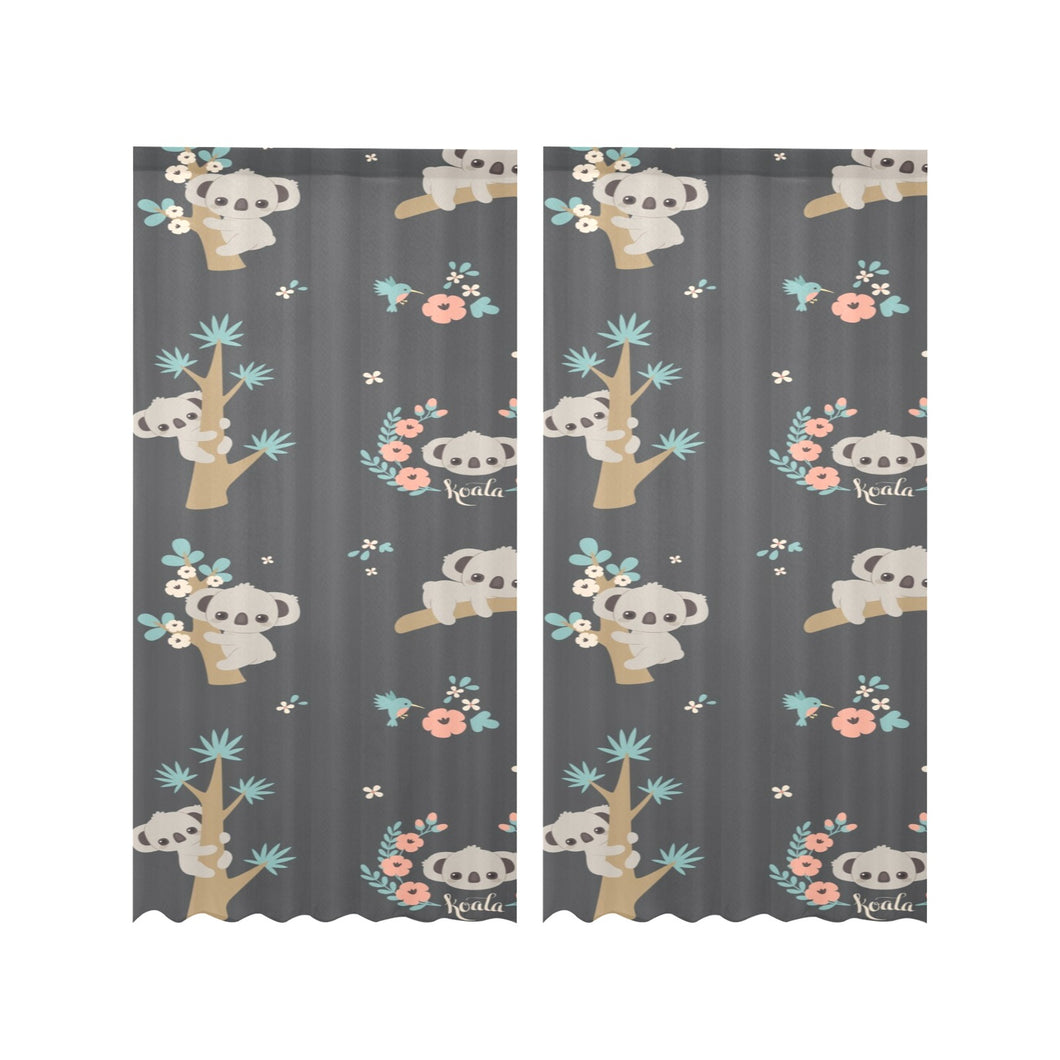 Cute koala pattern Gauze Curtain
