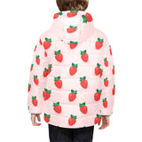 Strawberry beautiful pattern Kids' Boys' Girls' Padded Hooded Jacket