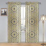 arabic star gold pattern Gauze Curtain