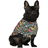 Colorful snake plant pattern All Over Print Pet Dog Round Neck Fuzzy Shirt