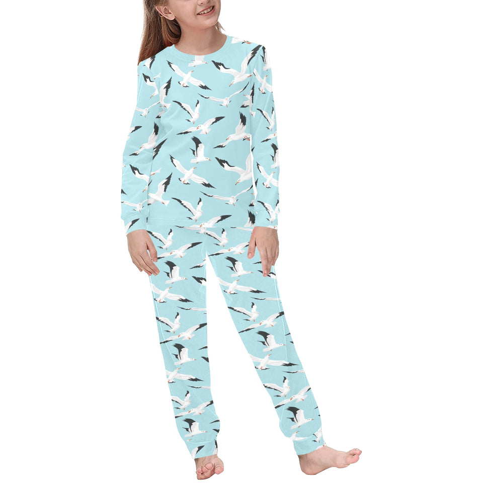 Seagull Pattern Print Design 01 Kids' Boys' Girls' All Over Print Pajama Set