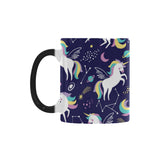 Hand drawn cute unicorn star planet Morphing Mug Heat Changing Mug