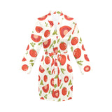Tomato pattern Women's Long Sleeve Belted Night Robe