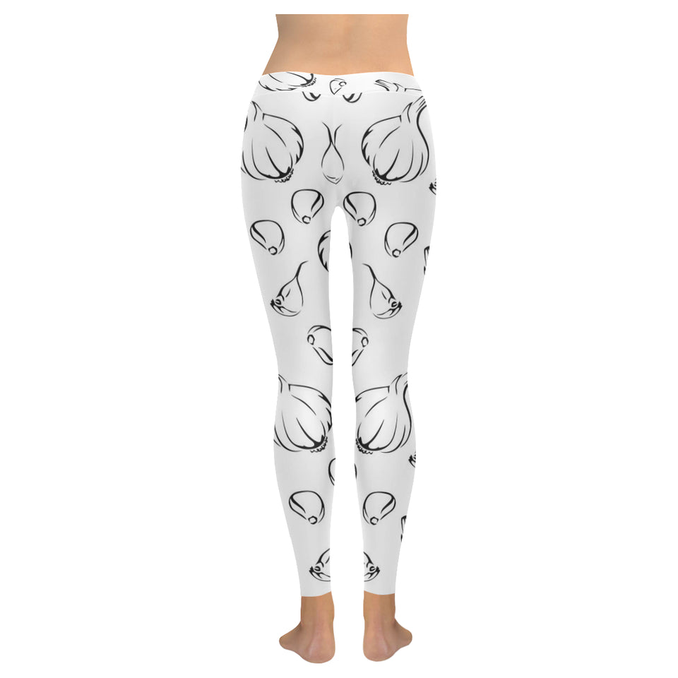 Garlic pattern black white Women's Legging Fulfilled In US