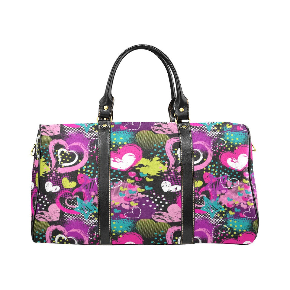 heart dot wave star creative design pattern Travel Bag