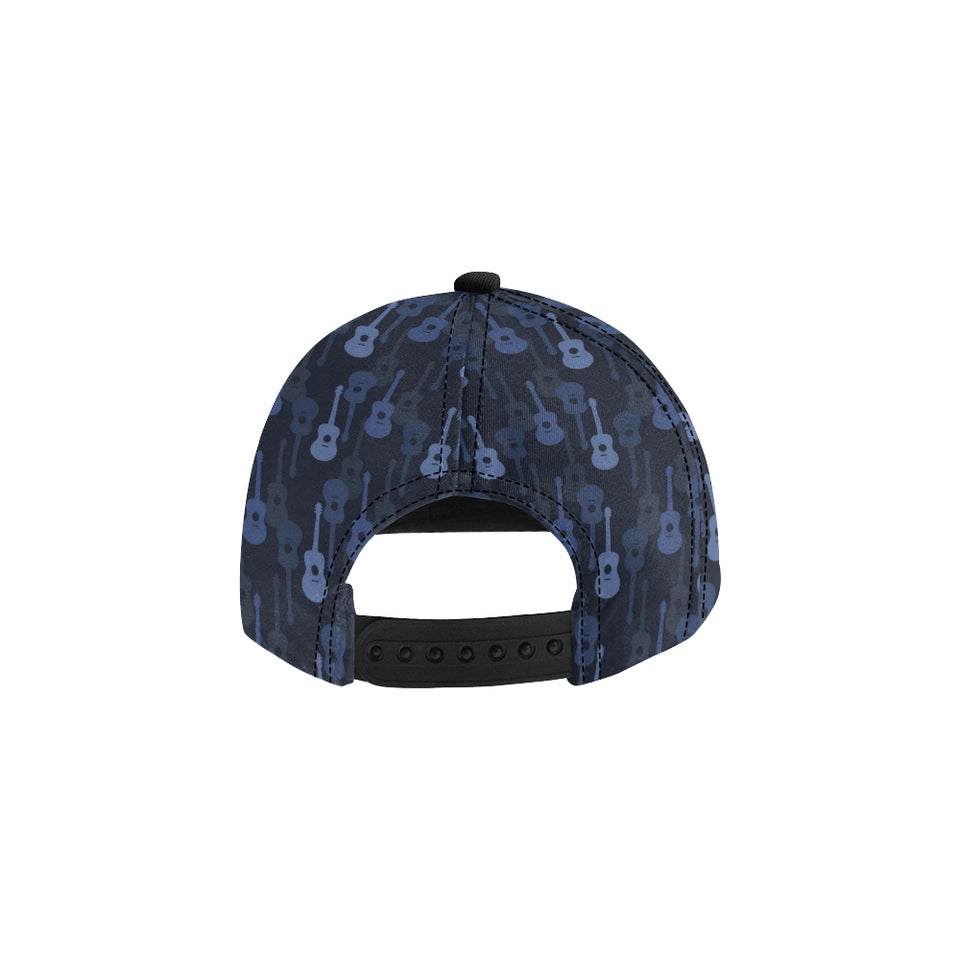 Blue Theme guitar pattern All Over Print Snapback Cap