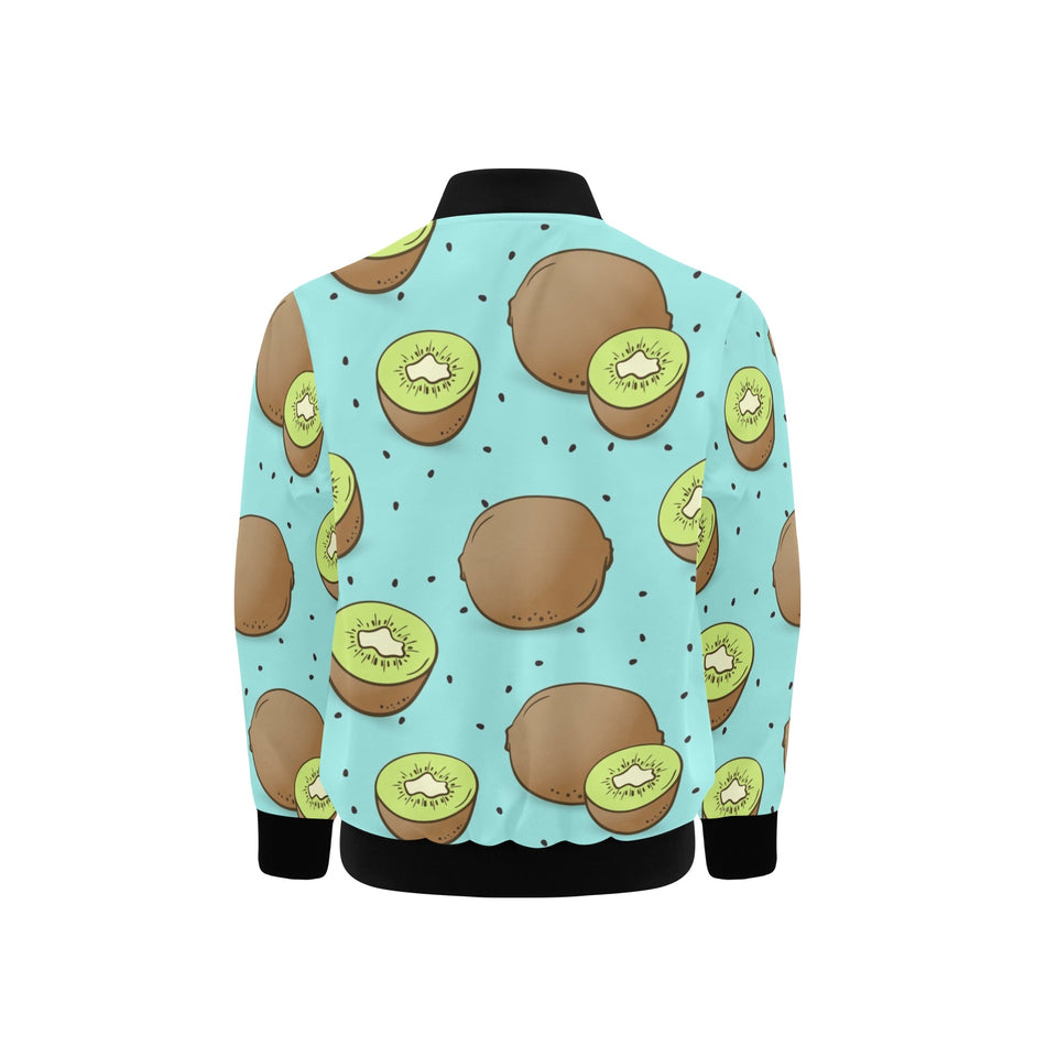 Kiwi blue background Kids' Boys' Girls' Bomber Jacket