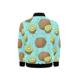 Kiwi blue background Kids' Boys' Girls' Bomber Jacket